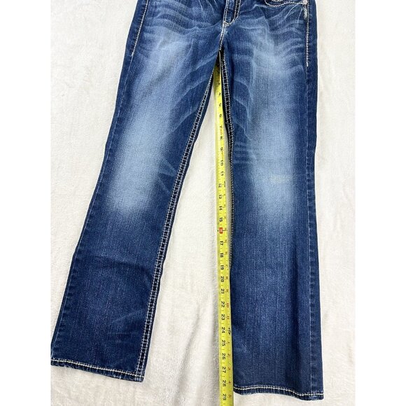 Silver Jeans Suki Bootcut Women’s Size 30 X 31 Mid Slim Boot Blue Fluid Denim - Picture 7 of 9